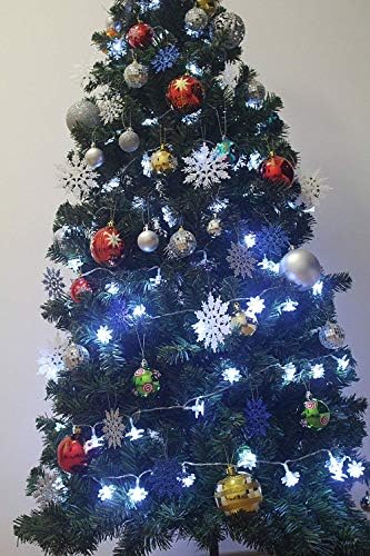 Srebrna Božić Ornament kugle, Wish Hally Wood 23kom 1.57 nch Mini božićno drvo ukras ukrasi za
