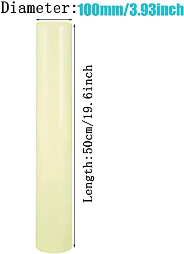 GOONSDS poliuretanski štap-Žuti okrugli PU štap za DIY mehaničke dijelove i eksperimentalne materijale, 100X500mm