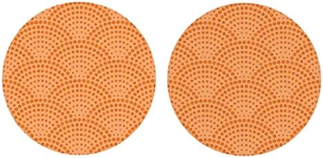 Dot Scallops narandžasta krema 2,75 x 2,75 keramički podmetači za automobile pakovanje od 2 komada