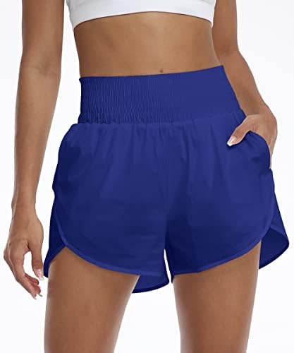 AUTOMET ženske atletske kratke hlače visokog struka za trčanje kratke hlače za teretanu za vježbanje