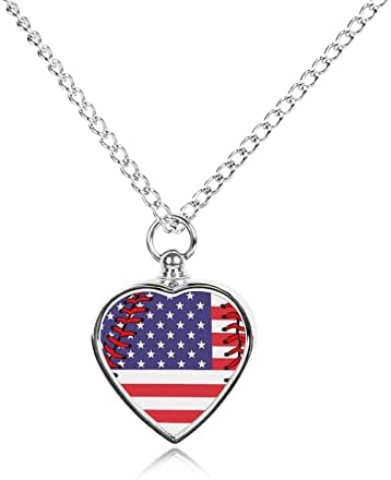 Bejzbol Softball čipkasta urna ogrlica za pepeo personalizirana ogrlica Za srce pet kremacija nakit