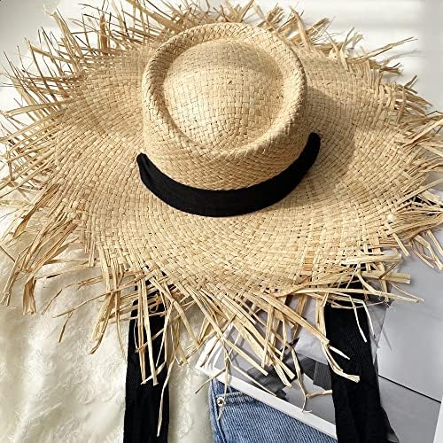 Zsedp ljetna rafija šešir za žene Weave Weeve Wide Wid Wid Wid Bream Zaštita od sunca