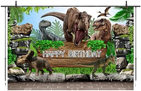 Dinosaur tematske pozadine dječaci tropska džungla fotografija za Sretan rođendan pozadina djeca Baby tuš torta dekoracija stola Foto potrepštine Banner 7x5ft