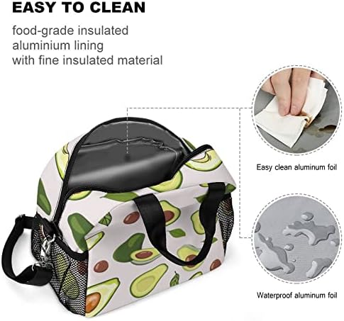 Soihtsn izolovana avokado torba za ručak za višekratnu upotrebu za dječake i djevojčice za odrasle,