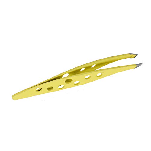 Žuta pinceta - hirurška pinceta za Uraslu kosu - Profesionalna pinceta sa kosim vrhom od nerđajućeg
