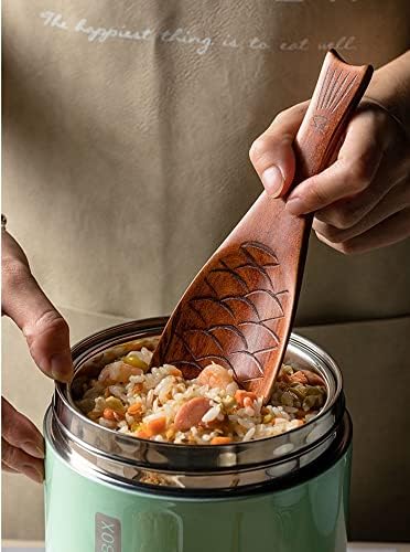 IFSOU neprianjajuća Nanmu rižina kašika u obliku ribe drvo veslo za pirinač ručno rezbareno drvena usluga lopata lopata za kuvanje posuđa za kućne kuhinjske potrepštine