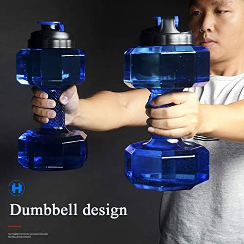 Početna-l & amp;Y boca za vodu sa bučicama,prenosiva Dumbell 2,2 L Sportska fitnes flaša velikog kapaciteta,napunjena vodom i teška 2,2 KG, za toniranje mišića, trening cijelog tijela, teretane, Crne
