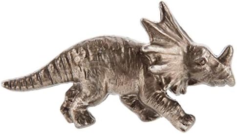 Srebrne triceratops dinosaur metal tampob