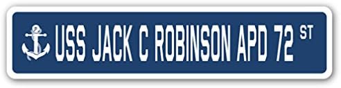 USS Jack C Robinson APD 72 Street potpisao sa igračom američki mornarski brod veteran mornarski poklon