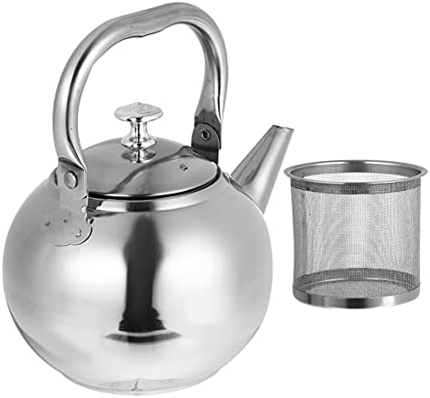 Čajnik od nehrđajućeg čelika od nehrđajućeg čelika Čajnik čajnik čaj za čaj sa cjedilom za štednjak za pucanje zviždača za čaj sa hladnom tokrom ergonomske ručke sa kuhalom za vodu