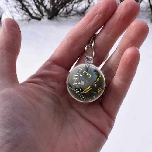 Kuglični kompas Privjesak za ključeve mali koristan poklon za vanjsku alatu, džepni kompasi za pješački