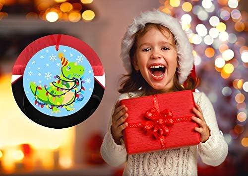 FaCraft Dinosaurus Božićni ukras,3 slatki Dinosaurus poklon za Dan zaljubljenih za djecu, smiješni