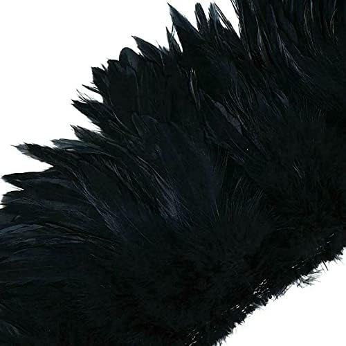 50 kom Black Rooster Schlappen Feathers Bleached & Dyed-4-6