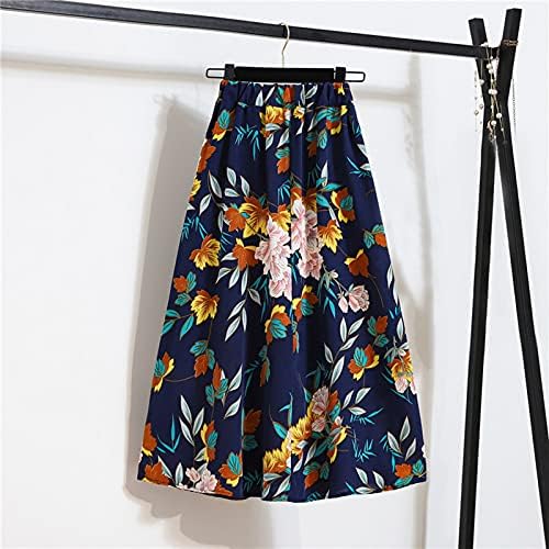 Modna cvjetna tiskana linija visoka polovina cvjetna struka suknje ženske suknje duljine hip suknje jedne suknje