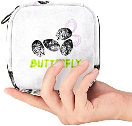 Oryuekan sanitarne torba za pohranu sa salvetama, prijenosna torba za žene za žene Djevojke Menstrualne kup Kupe, apstraktno umjetničko leptir