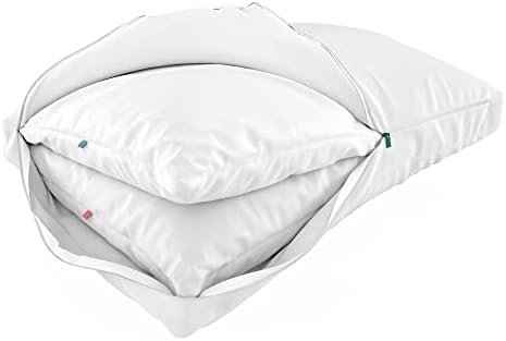 Podrška za spavanje Podesiva hipoalergeni hladni spavanje mekog jastuk sa preklopnim poklopcem od mikrofibrane, kraljica, bijela