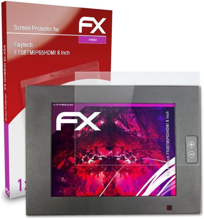 atFoliX zaštitni Film od plastičnog stakla kompatibilan sa Faytech Ft08tmip65hdmi 8-inčnim štitnikom za staklo, 9h Hybrid-Glass FX staklenim štitnikom od plastike