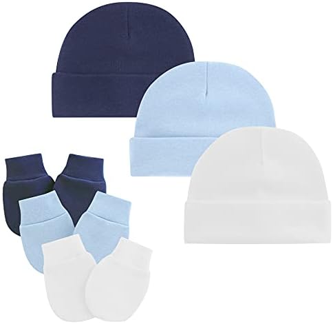 Zando šeširi za bebe šešir za novorođenčad kapa za novorođenčad kapa za Premie Baby Boys roštilj kape i rukavice za ogrebotine Set 0-3 mjeseca