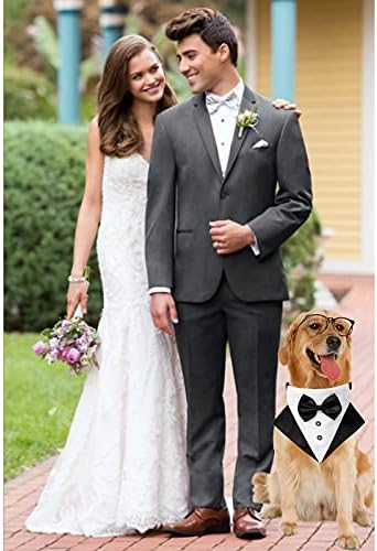 Formalni pas Tuxedo Bandana Dog vjenčanica Bandana ovratnik ovratnik sa lukom kravata Podesiva bowtie ovratnik