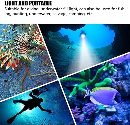 Ronilačka svjetiljka, LED ronilačka svjetiljka, 14DED IPX8 vodootporna 3 boja 7 režimi prijenosni 328ft podvodna fotografija svjetiljka