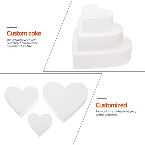Alipis Foam Cake Dummy heart Shaped Cake decorating praksa Cake modeliranje za vjenčanje