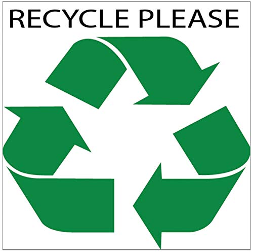 Naljepnice za recikliranje zelene recikliranje kante za kantu za kantu za kantu za smeće može zatvoriti vanjski kućni ured