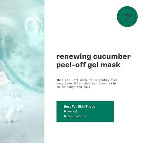 FREEMAN Renewing Cuccumber Peel-Off Gel maska za lice, Maska za lice osvježava kožu, Aloe umiruje & vlaži, dobijte podmlađenu kožu, za normalno & kombinovana koža, 6 Florida. oz./ Cijev od 175 mL