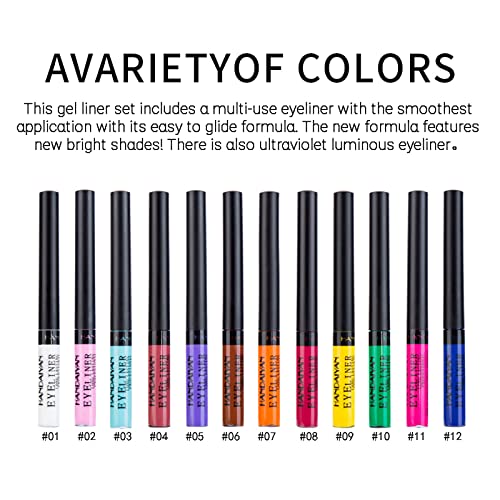 Tečna olovka za oči u boji, dugotrajna laka za bojenje metalik svjetlucava olovka za oči poklon