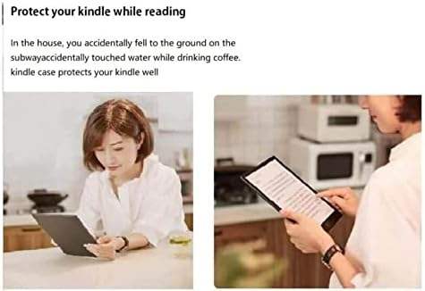 Wunm studijska futrola za potpuno novi Kindle-Slim Fit gel zaštitni poklopac za potpuno novi Kindle e-čitač 6 inča, početno slovo E crno