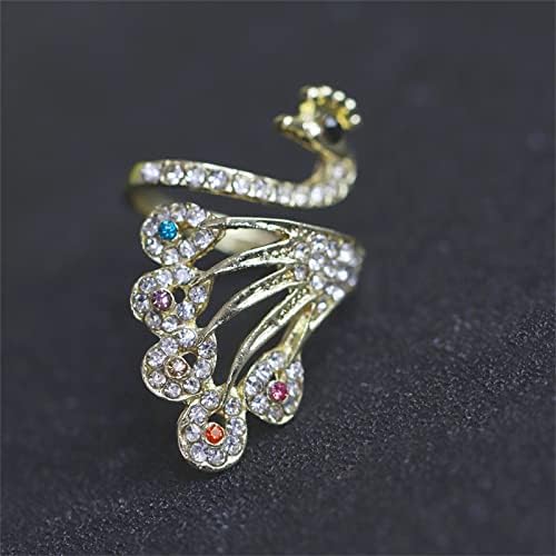Prsten za prste za žene poklon paun ringdiamond valentinovo -kle prsten svjetlosni prsten svjetlosni