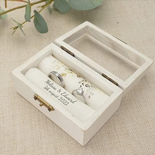 Personalizirana kutija za vjenčanje, kutija za vjenčanja, prilagođena kutija za svadbenu ceremoniju svadbe, kutija za angažman, ceremonija vjenčanja prstena, prstena za svadbenu ceremoniju