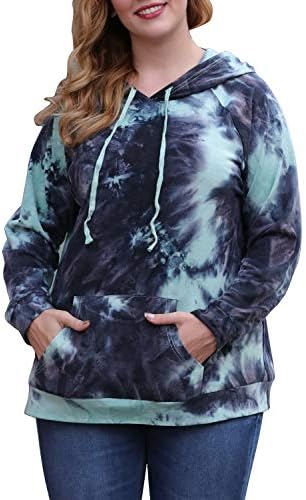 Nemidor ženska dukserica plus veličina dugih rukava casual casur dye pulover Top dukseva sa džepom Nem258
