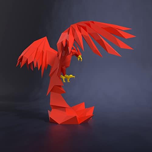 Feniks geometrijski papir model ručno rađeni papir trofej 3D origami puzzle kreativni papir Skulptura DIY