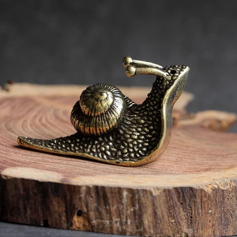 ZlxDP Tea Pet Snail Ornament PureCopper Mini puževi ukras antikne mesing minijaturne figurinske dekoracija figurica