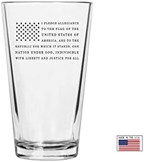 Rogue River Tactical Pledge of Allegiance Patriotski pivo staklo za piće Kup Pinta 16oz Pub poklon za bilo