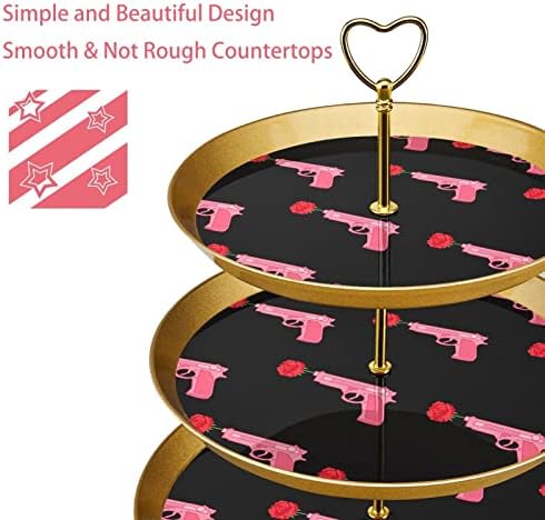 3 resied stalak za desert Cupcake Voće ploča Plastična držač za prikaz za displej za vjenčanje rođendan za bebe