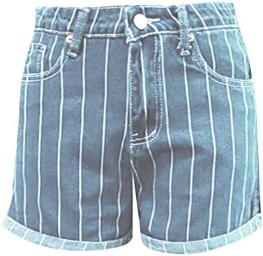 Ženske traper kratke hlače Ljetne casual visokih struka ripped sirove rezne rubne rastezmene traperice s džepovima