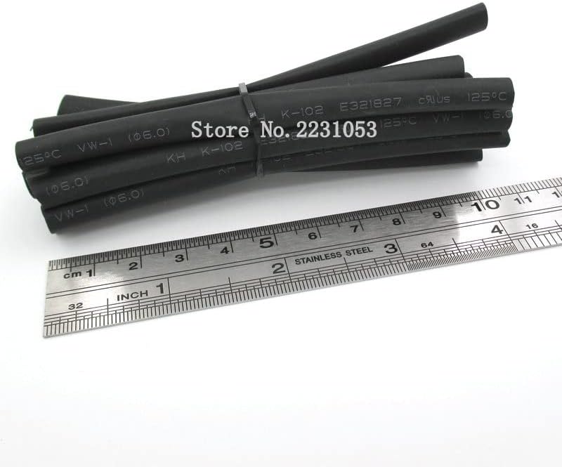 2 metra / lot 6 mm toplotni steznik grijanje toplotne skupne cijevi za cijev za cijev omotač crne boje