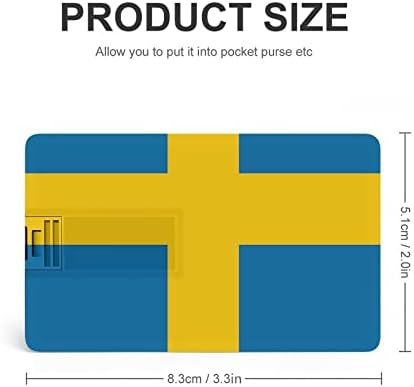 Švedska zastava USB Flash pogon Personalizirana kreditna kartica Pogonska memorija Stick USB ključni pokloni