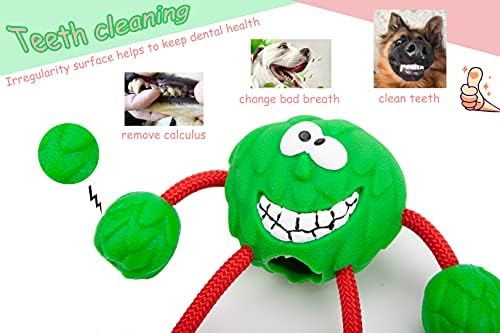 Izdržljivi pasa Žvakačke igračke prirodne gumene liječe igračke igračke za zube žvakačke igračke Interaktivne igračke za puzzle sa škljocačem za čišćenje zuba za kućne ljubimce Poboljšajte loš zadah štenad za male pse