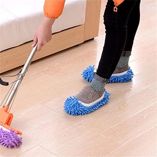 JSNZMTSBD 3pairs Mop papuče cipele za čišćenje podova, perive navlake za cipele za višekratnu upotrebu, za čišćenje podova papuče prašine za ured za čišćenje kuće.