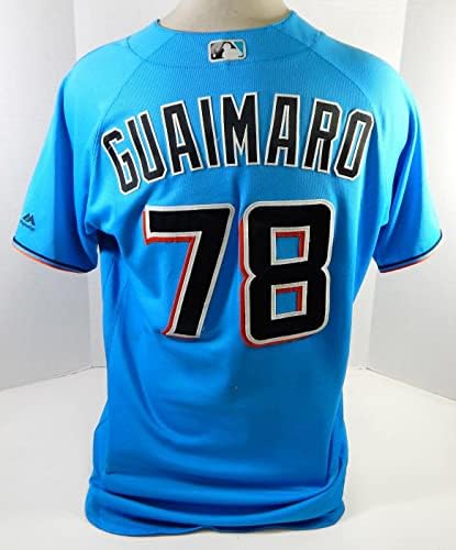 Miami Marlins Albert Guamaro # 78 Igra Polovni Blue Jersey 46 DP22220 - Igra Polovni MLB dresovi