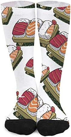 Hrana riža riba Sushi San štampani boja odgovarajući čarape Atletski koljena visoke čarape za žene muškarce