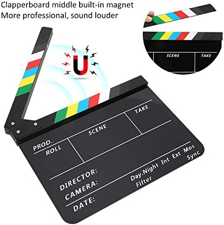 Germer Film Action Clapperboard, Clear Sound Acrylic Director Clapperboard za fotografisanje kamerom za