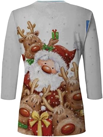 MOM Duksevi za žene Crewneck vesele božićne majice s dugim rukavima za djevojčice opuštena zimska odjeća za žene
