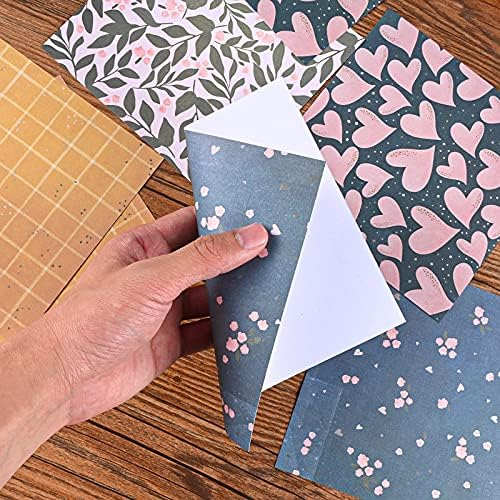 Jednostrani bilježnički papir, 6 × 6 papir sa papirima s uzorkom na papiru, 160gsm višebojni zanati za obrt za razgradnju na papiru, lagnin - bez ligna - 24 limenska