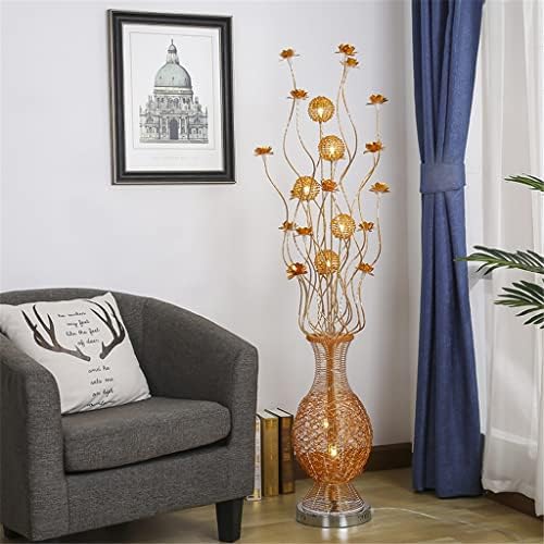 ANMMBER rustikalni ukrasni dnevni boravak s podnim lampom za dnevne sobe Personalizirana lampica za vazu Ručno izrađena zlatna poklon LED svjetiljke