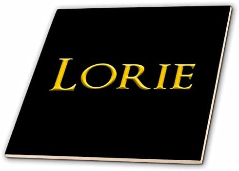 3drose Lorie popularno žensko ime za bebe u Americi. Žuta na crnom-pločice