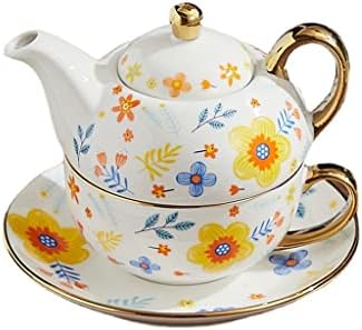 Fguikz English Cup kafe jednostruki poklopac keramičkog čaja za čaj za čaj ploče Majka Pot čaj za kafu