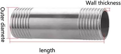 1 komad 304 nerđajući čelik dvostrana navojna cijev 3/4, vanjski prečnik 27mm x debljina Zida3mm x dužina30cm, pogodno za spajanje cijevi.